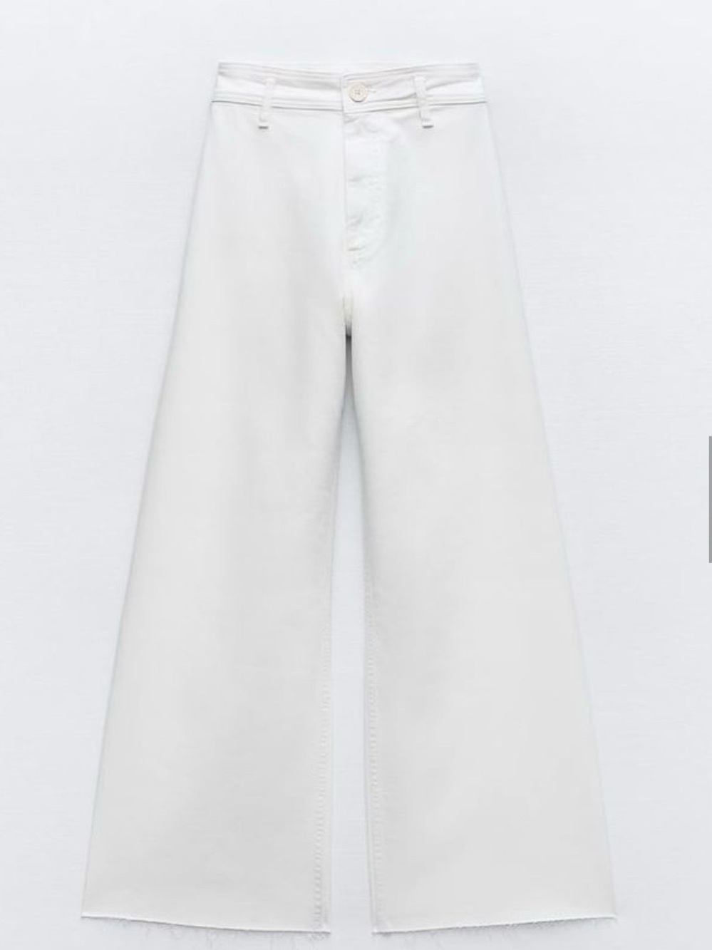 Zara Marine flare jeans, crisp white, size 10, like new